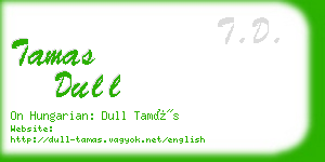 tamas dull business card